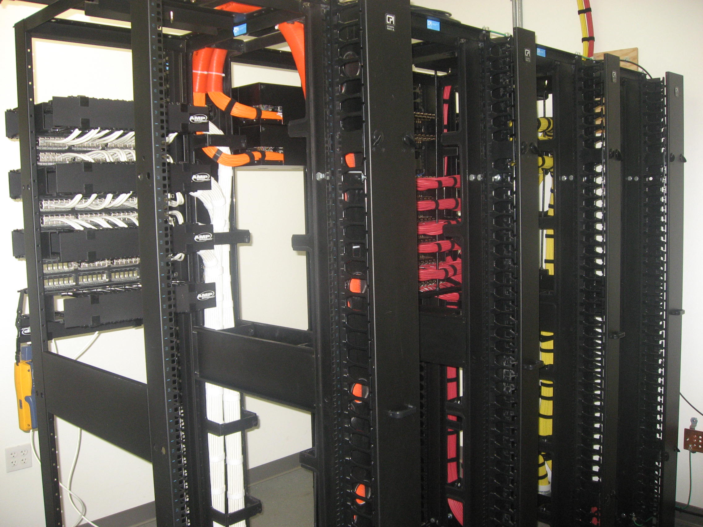 Full CAT 6 Ethernet Racks with Cable Management